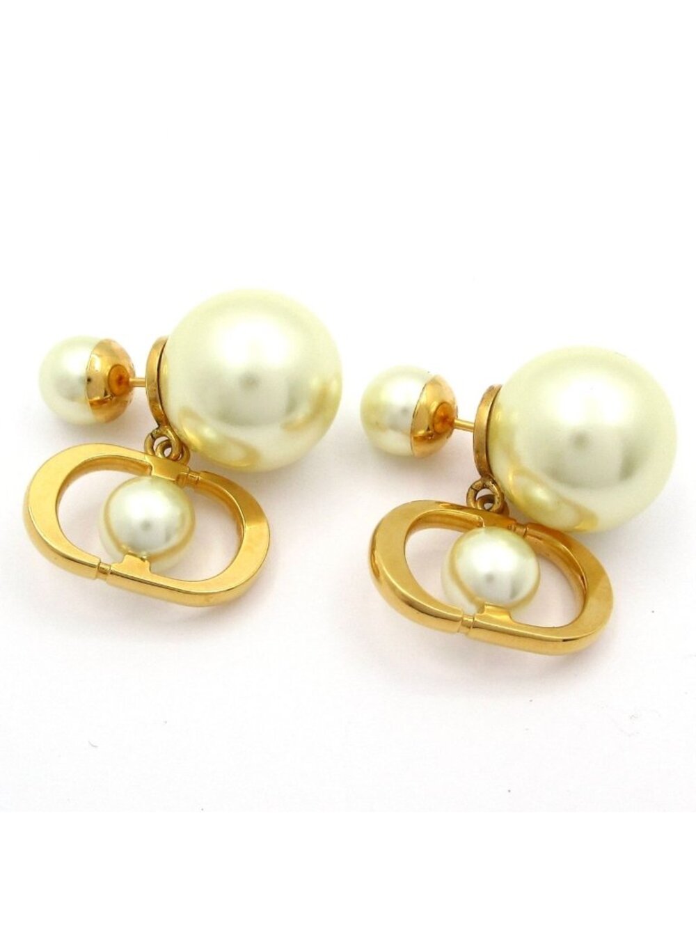 Dior Earrings Tribal Ivory Gold - Picture 2 of 5